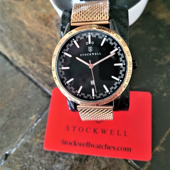 Stockwell Men's ST470 Limited Edition Sports Gold Mesh Watch - Picture 7 of 7